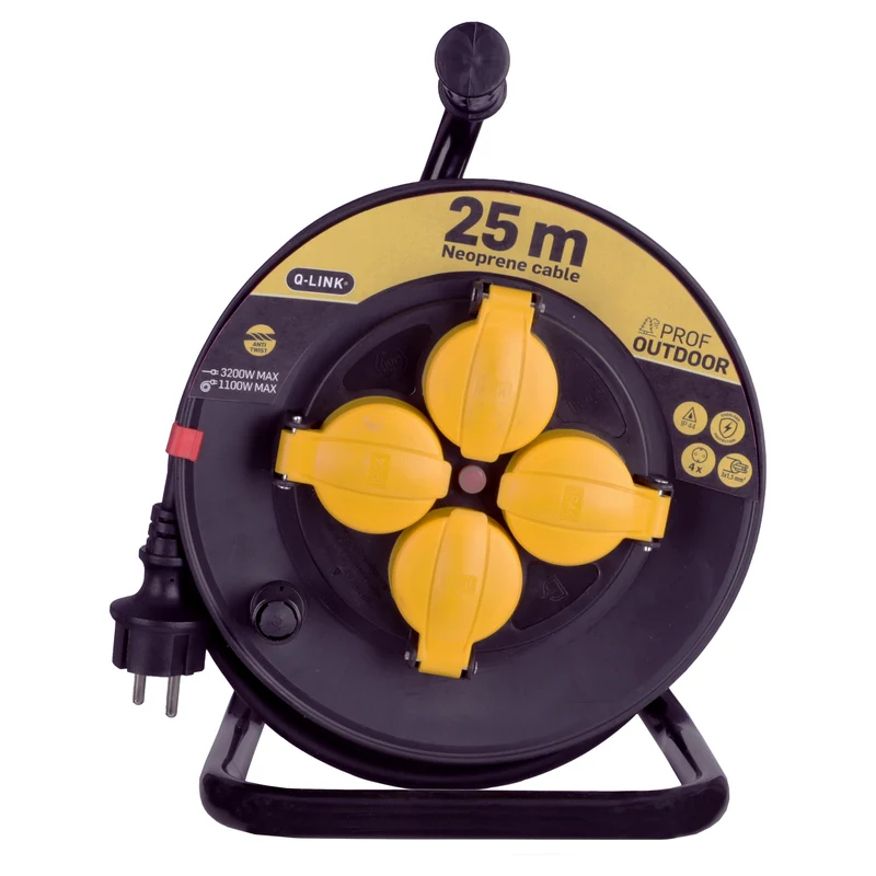 Q-Link Prof Outdoor kabelhaspel 4-voudig 25m