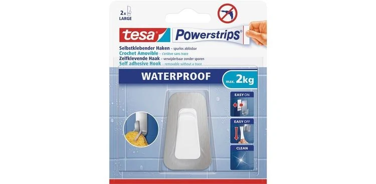 Tesa Powerstrips haak rechthoek kunststof dubbel wit