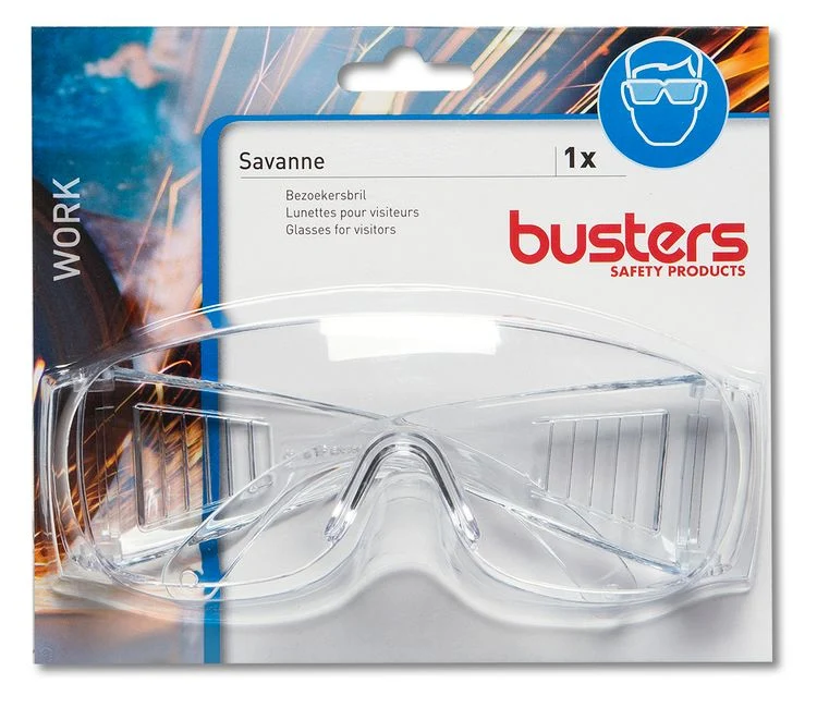 Busters Savanne bezoekersbril transparant anti-kras