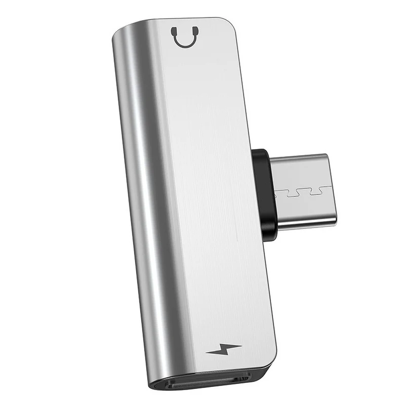 USB-C Duo adapter - naar mini jack + USB-C - Premium