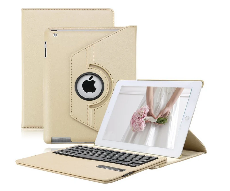 iPad 2017 hoes - 360 graden draaibaar - champagne Gold