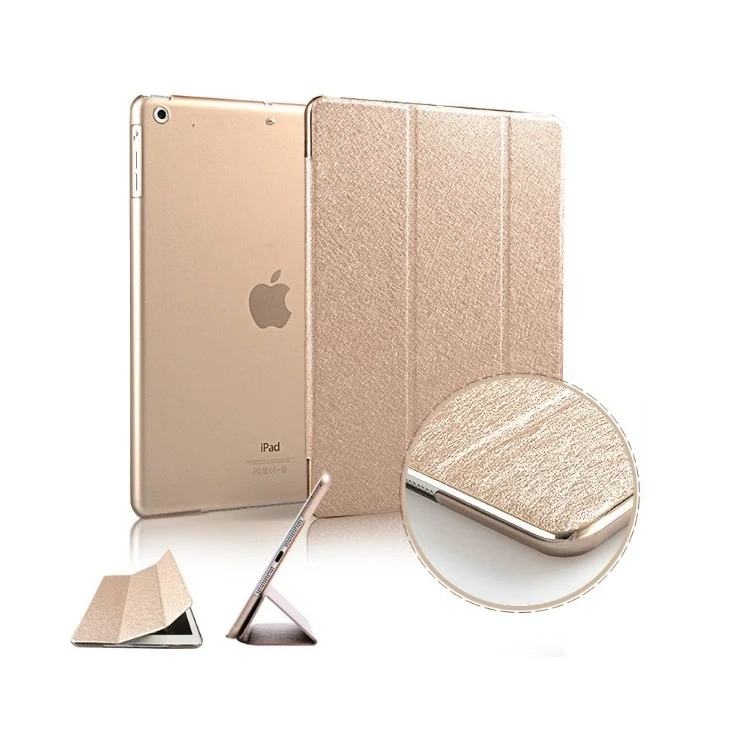 iPad 2017 Smart Cover Case - Texture Champagne Goud
