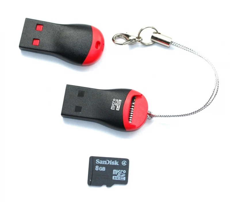 3-in-1 Kaartlezer USB2.0 MicroSD SDHC T-Flash