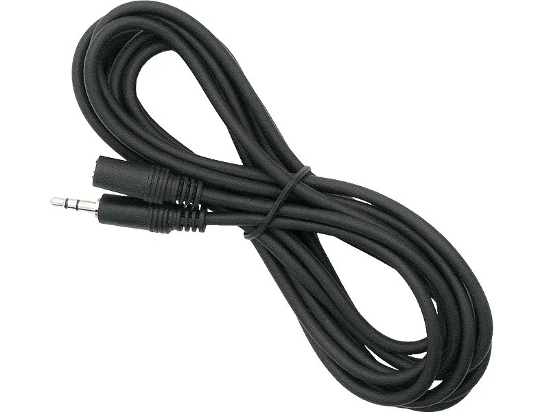 3,5 inch Jack Male naar 3,5 inch Jack Female Verlengkabel 10 meter - Zwart
