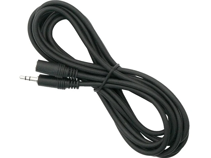 3,5 inch Jack Male naar 3,5 inch Jack Female Verlengkabel 5 meter - Zwart
