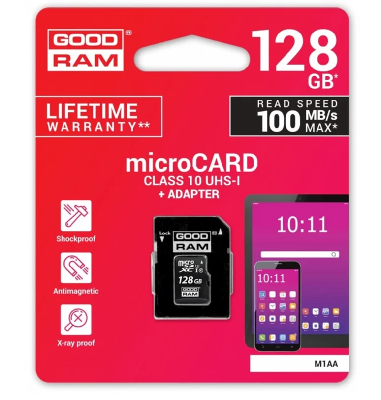 Micro SDXC kaart - 128GB - Klasse 10