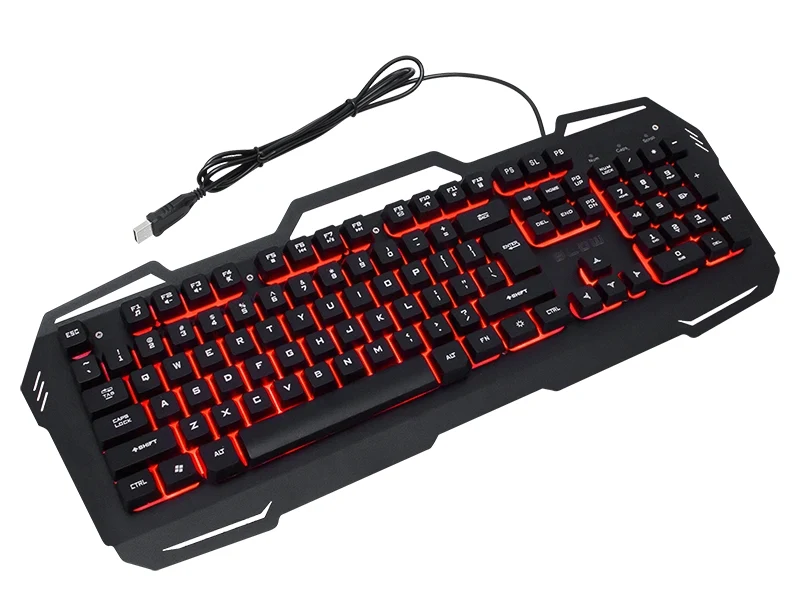 Gaming LED Toetsenbord Cold Steel - Red LED Backlight - Zwart