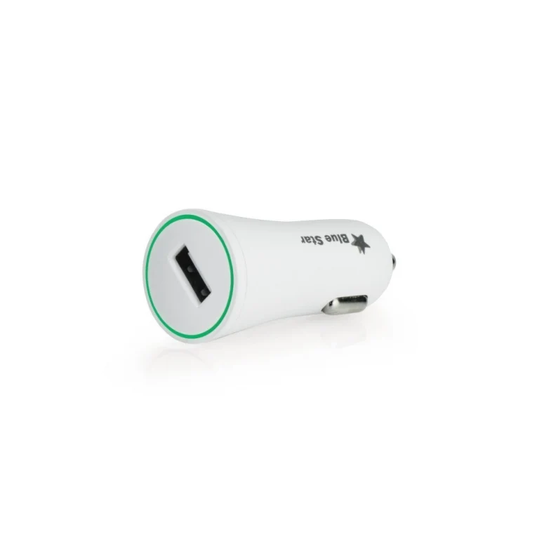 Universele Autolader met USB ingang - 2A - Wit - Forcell