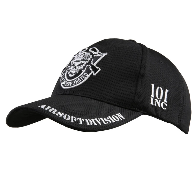 101INC Baseball Cap Airsoft Division - Zwart