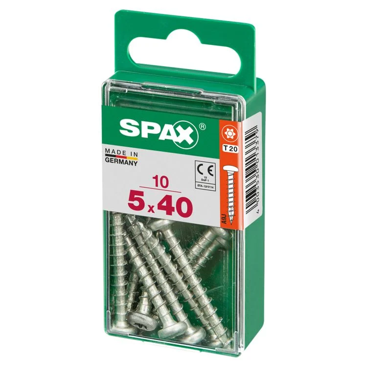 Spax schroef pozidrive bolkop 5x40mm 10st