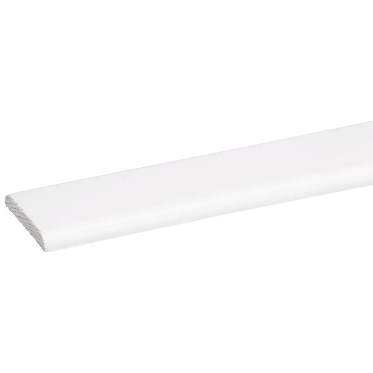 Afdeklijst grenen gegrond wit 5x37mm 270cm