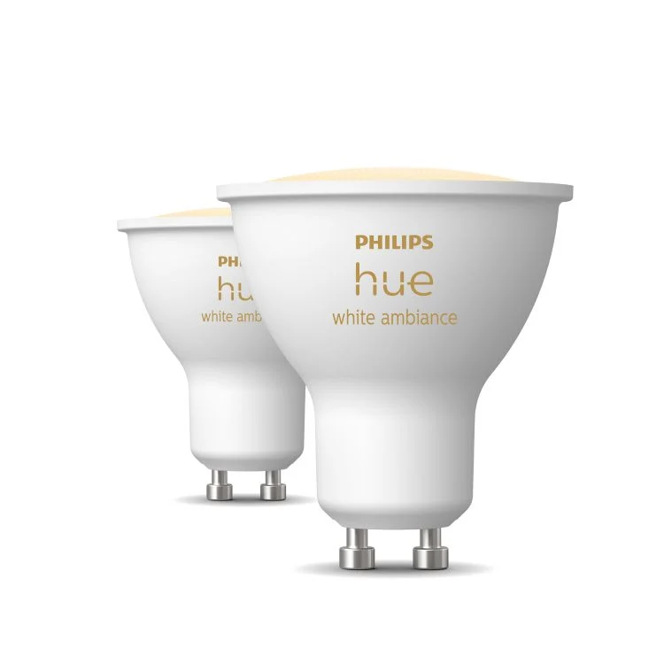 Philips Hue LED spot dimbaar GU10 mat warm wit 4,3W 400LM 2st