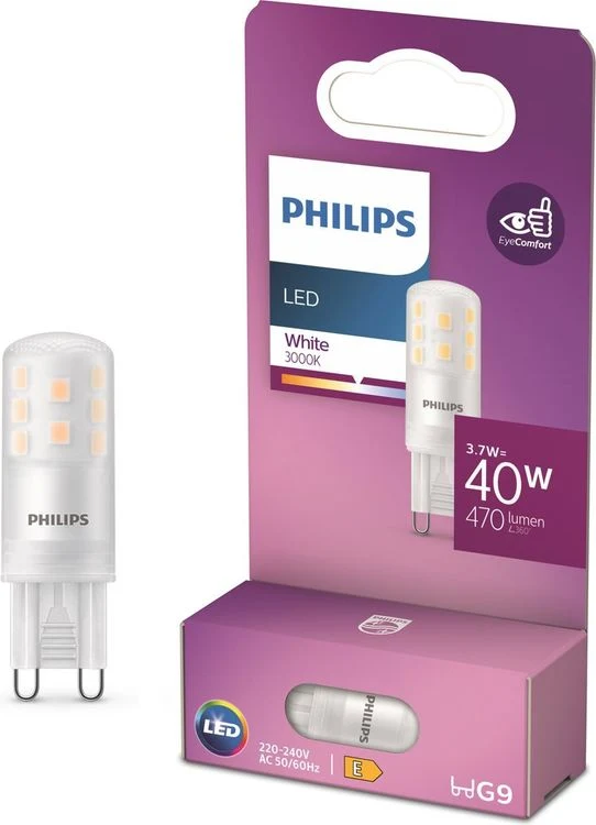Philips LED rond G9 helder wit 40W 470LM
