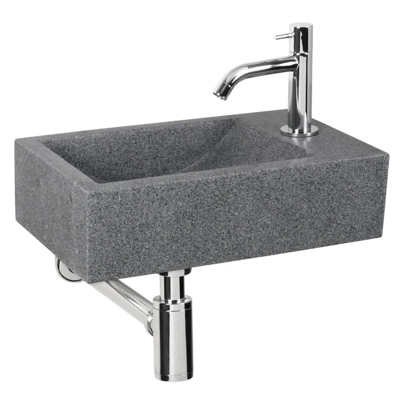 Differnz fonteinset Cheops rechts grijs 40x23x11cm