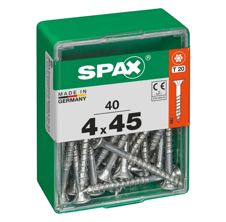 Spax schroef T-star plus verzonken kop 4x45mm 40st