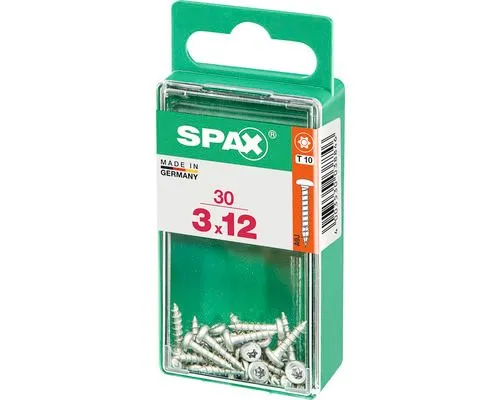 Spax schroef T-star plus bolkop 3x12mm 30st