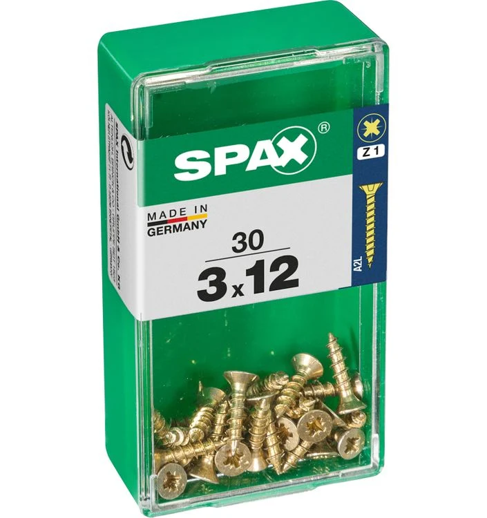 Spax schroef pozidrive verzinkt 3x12mm 30st