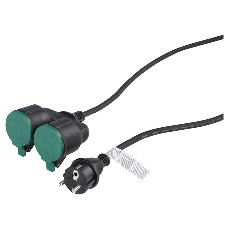 Q-Link verlengsnoer 3x1,5mm randaarde zwart 5m