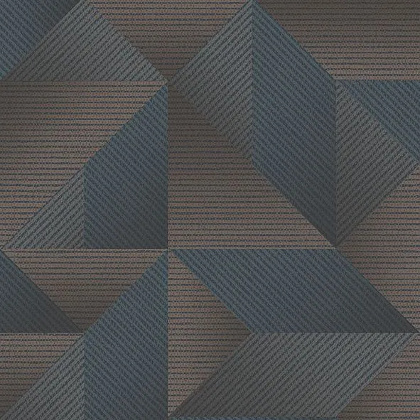 Exclusive Threads vliesbehang geometrisch blauw 53cmx10m