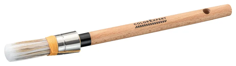 Color Expert patentkwast hout rond wit 1,8cm voor lakverf