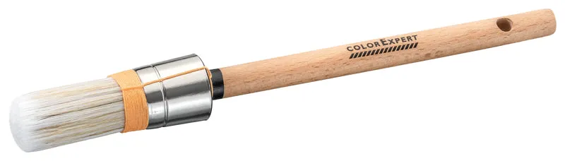 Color Expert patentkwast hout rond wit 2,7cm voor lakverf