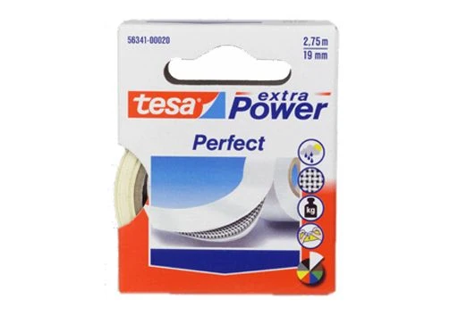 Tesa Extra Power Perfect textieltape wit 19mm 2,75m
