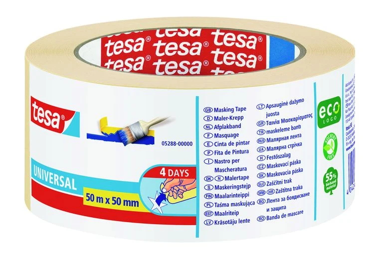 Tesa Economy afplaktape chamois 50mm 50m
