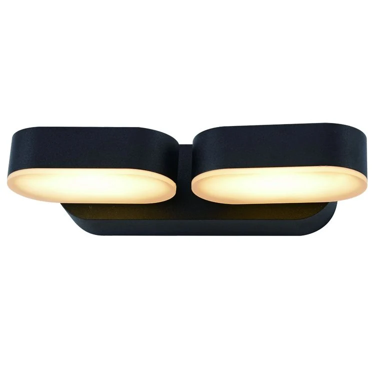 Led's Light LED buiten wandlamp Barcelona kantelbaar zwart aluminium