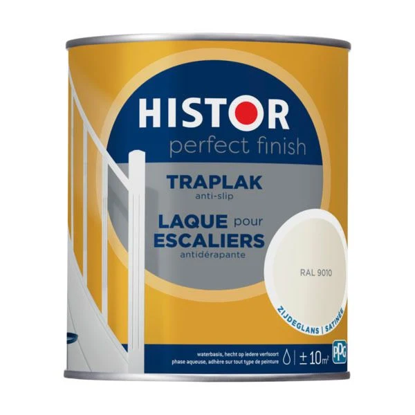 Histor Perfect Finish traplak zijdeglans RAL9010 750ml