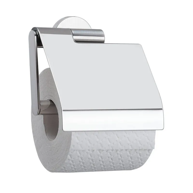 Tiger Boston toiletrolhouder met klep RVS gepolijst enkel rond