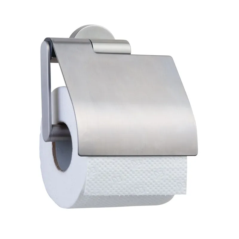 Tiger Boston toiletrolhouder met klep RVS geborsteld enkel rond