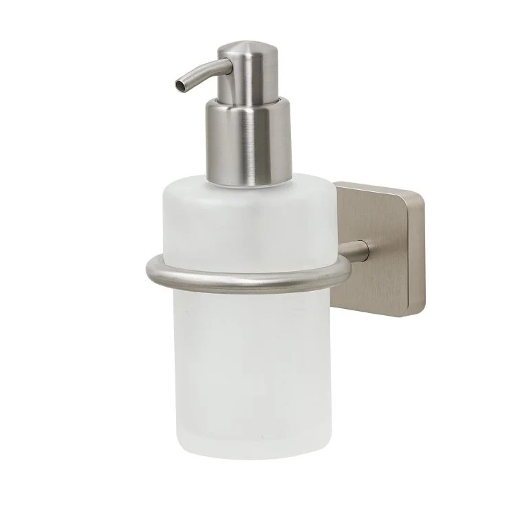 Tiger Onu zeepdispenser RVS geborsteld enkel zamac, glas cilinder
