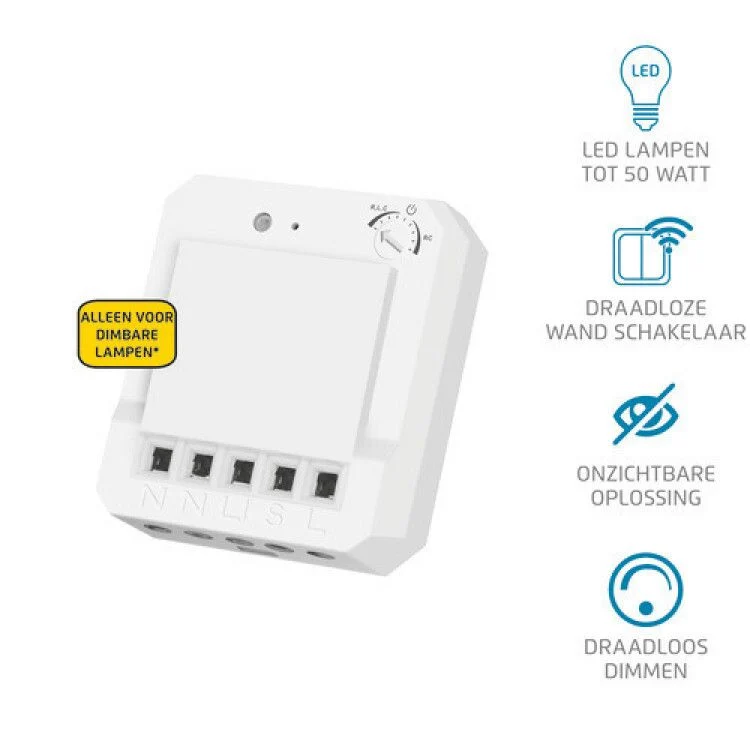 Klik Aan Klik Uit Startlijn inbouwdimmer 70213 wit 200W