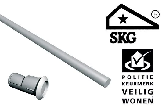Secu barrierestang rvs 99cm