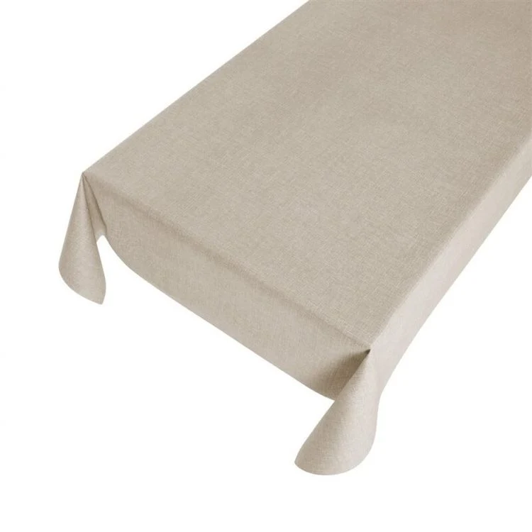 Tafelzeil Look Embossing effen beige 140cm per meter