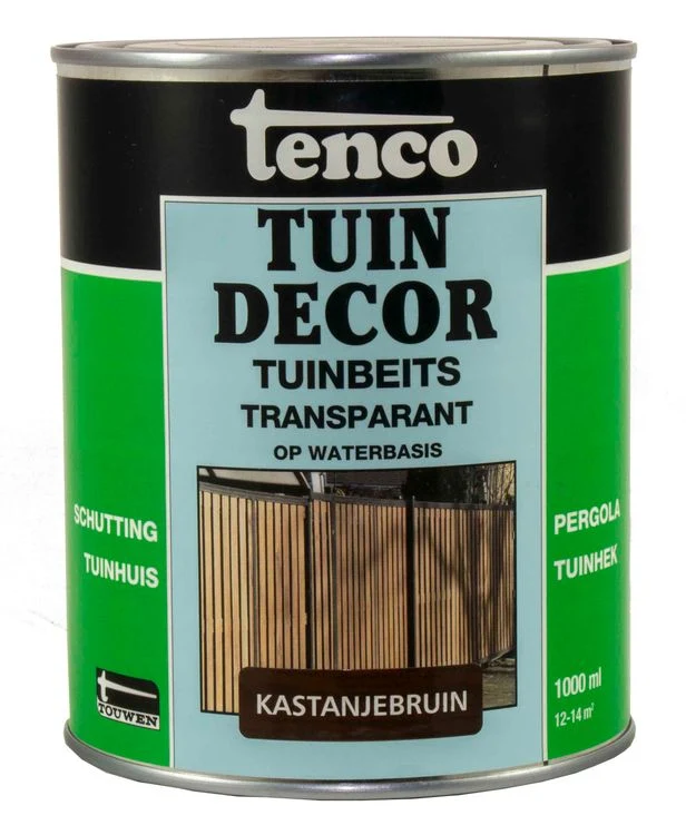 Tenco Tuindecor tuinbeits zijdemat kastanjebruin 1L