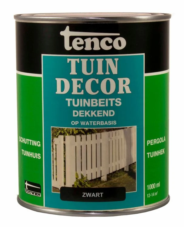Tenco Tuindecor tuinbeits zijdemat zwart 1L