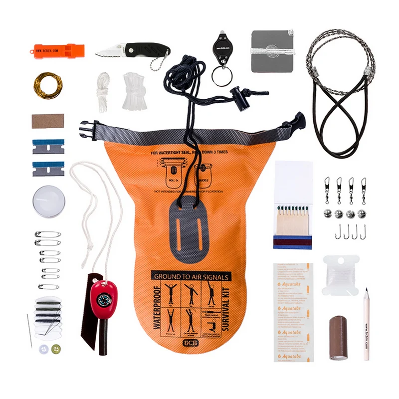Waterproof survival kit