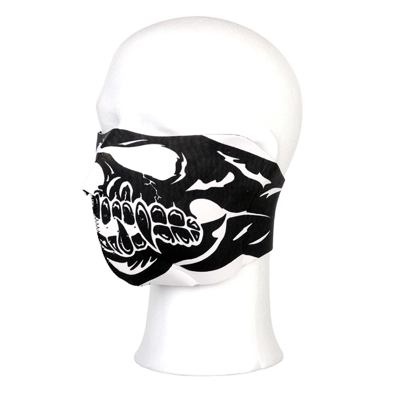 Biker Mask Half Face Skull Big Mouth Neopreen