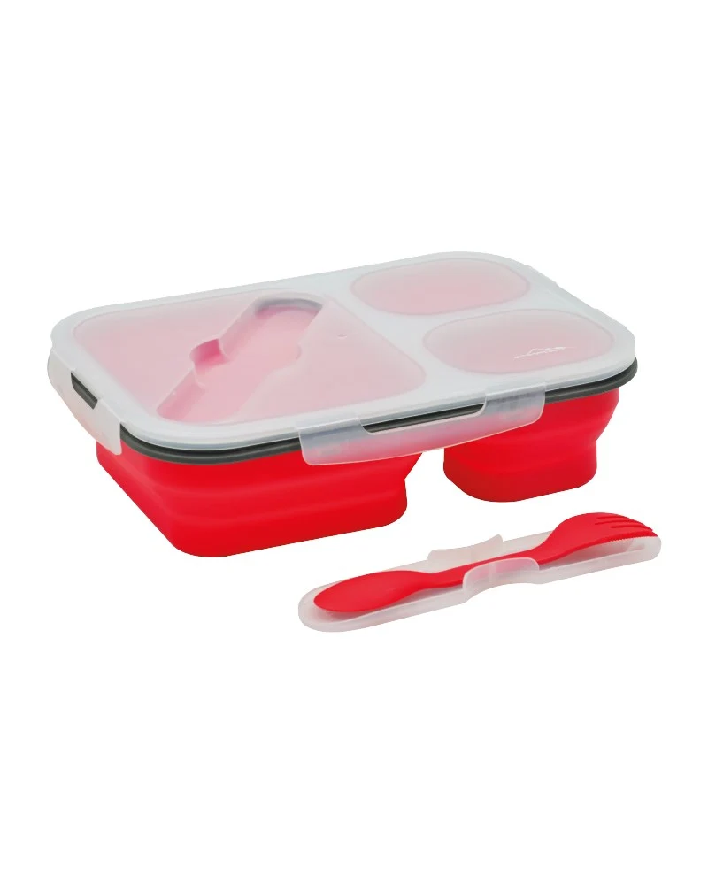 Opvouwbare Siliconen Lunch box - 3 vaks