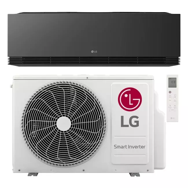 LG ARTCOOL AI AIR Mat Zwart Dual Inverter airco R32 2,5 kW set