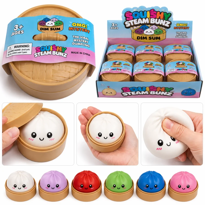 Squishy Steam Bunz Mystery Dumpling – Zacht Knijp Speelgoed