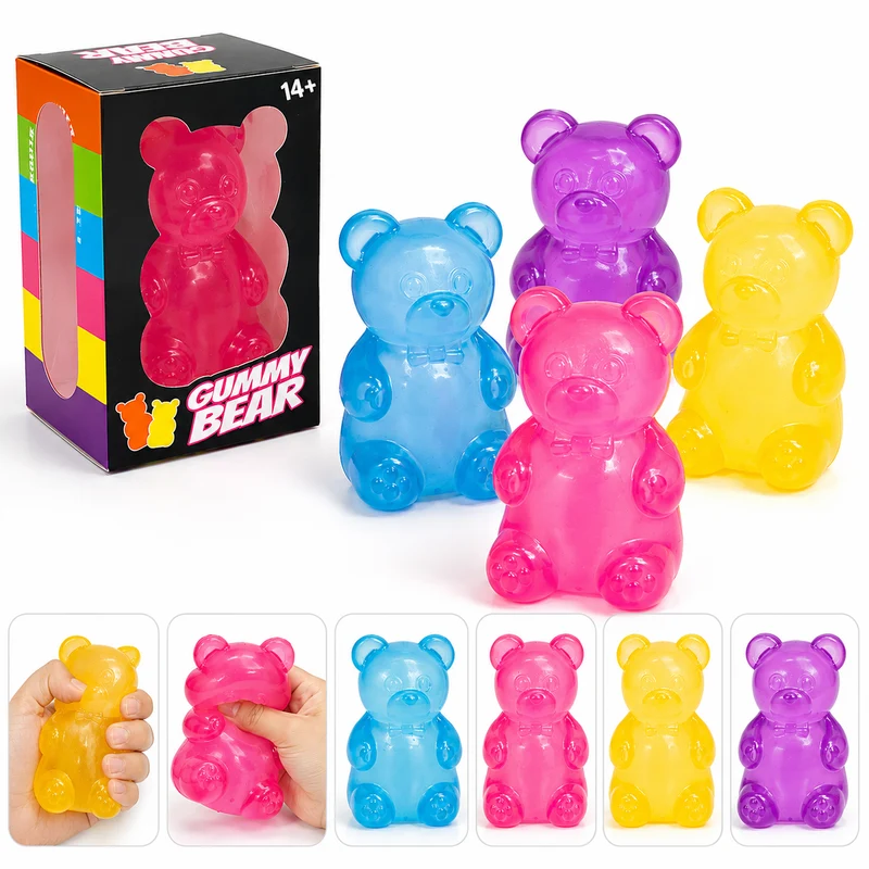 Gummy Bear Squishy Stressbal – Zacht Knijp Speelgoed Beer