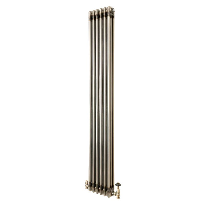 Traditionele Radiator & Kraan - 3-Kolom - 1800 x 290 mm - Ruw Metaal