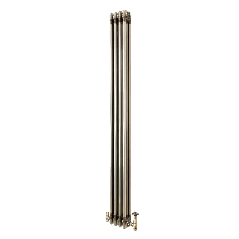 Traditionele Radiator & Kraan - 3-Kolom - 1800 x 200 mm - Ruw Metaal