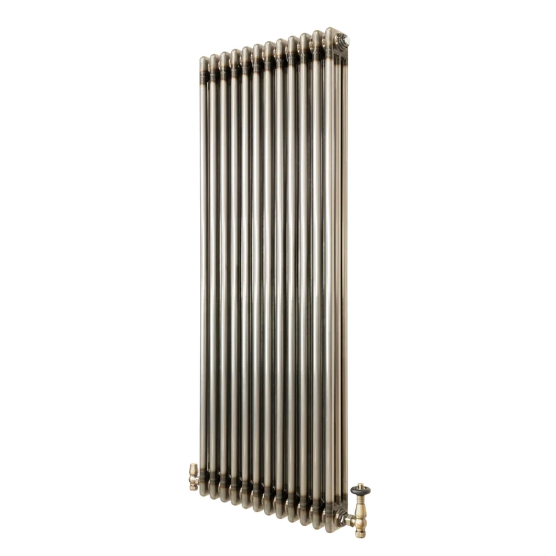 Traditionele Radiator & Kraan - 3-Kolom - 1500 x 560 mm - Ruw Metaal