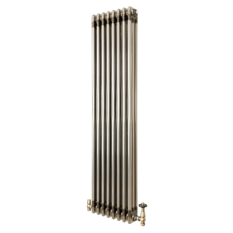 Traditionele Radiator & Kraan - 3-Kolom - 1500 x 380 mm - Ruw Metaal