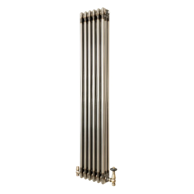 Traditionele Radiator & Kraan - 3-Kolom - 1500 x 290 mm - Ruw Metaal