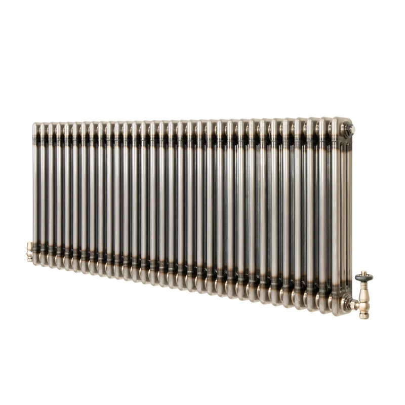 Traditionele Radiator & Kraan - 3-Kolom - 600 x 1460 mm - Ruw Metaal