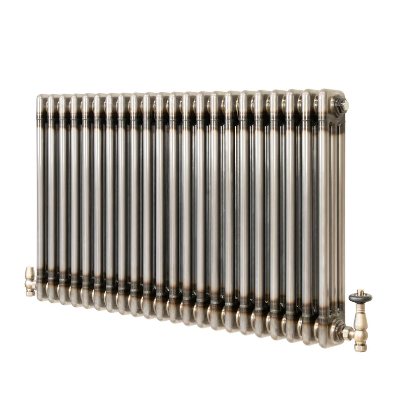 Traditionele Radiator & Kraan - 3-Kolom - 600 x 1010 mm - Ruw Metaal